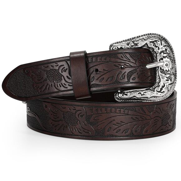 Τrіwоrks Accessories - 2654 Adjustable Vintage Western Belts For Women Men Cowboy Cowgirl Belt